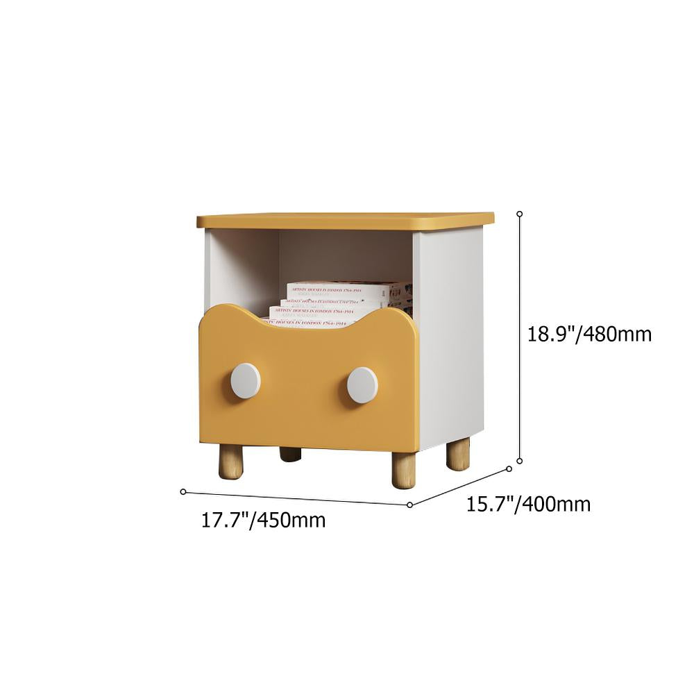 Modern Nightstand Kid Nightstand Creative nightstand with Drawer Wood Nightstand