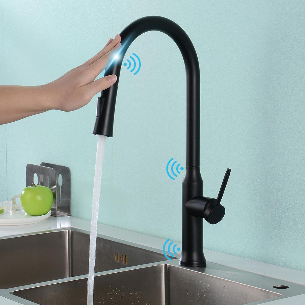 Kitchen Faucet with Sprayer Pull Down Touch Faucet Brushed Nickel Stainless Steel