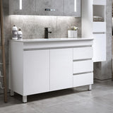 36" Modern Black Bathroom Vanity Ceramics Single Sink Freestanding with 3 Drawers
