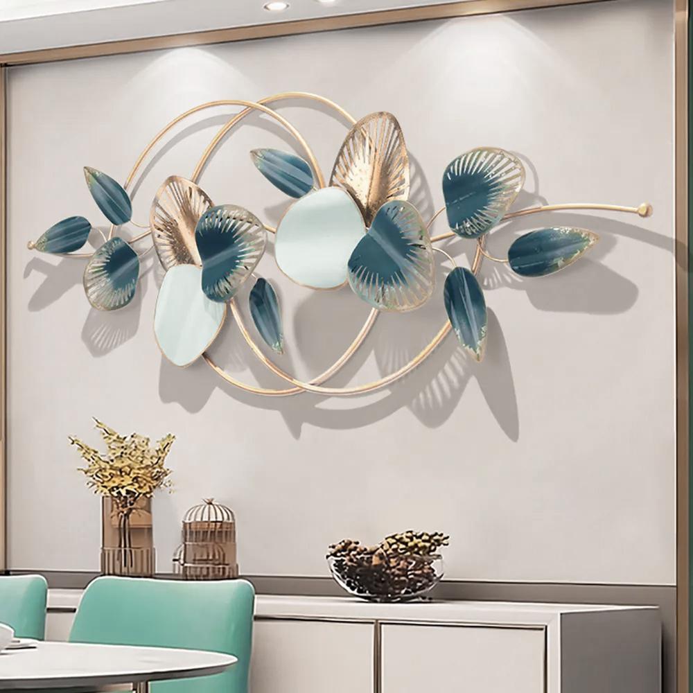 Modern Minimalist 3D Hollow-out Metal Leaves Classic Fashion Wall Decor