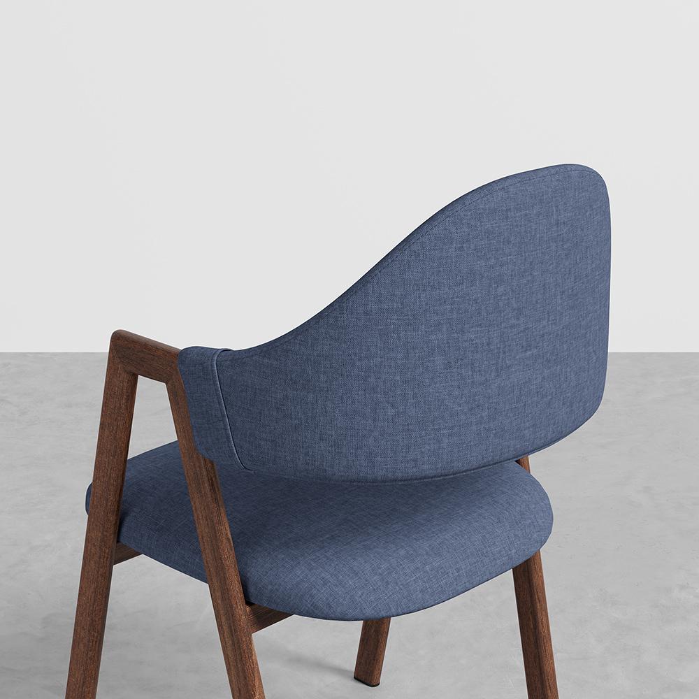 Gray Linen Upholstered Dining Chair Side Chair (Set of 2)