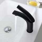 Adolf Matte Black Single Handle One-Hole Bathroom Sink Faucet Solid Brass