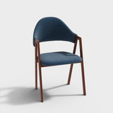 Gray Linen Upholstered Dining Chair Side Chair (Set of 2)