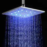 10 Inch Modern Stylish Square Brushed Nickel Rain Shower Head Solid Brass
