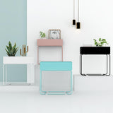Scandinavian Freestanding Metal Lipped Plant Stand