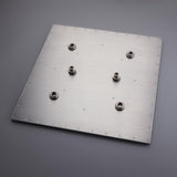 Modern Rain Thermostatic Brushed Nickel Shower Faucet Flush Mount Shower System with Hand Shower & Body Jets Solid Brass