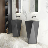Gold Modern Luxury Stainless Steel Sink Pedestal Sink Freestanding