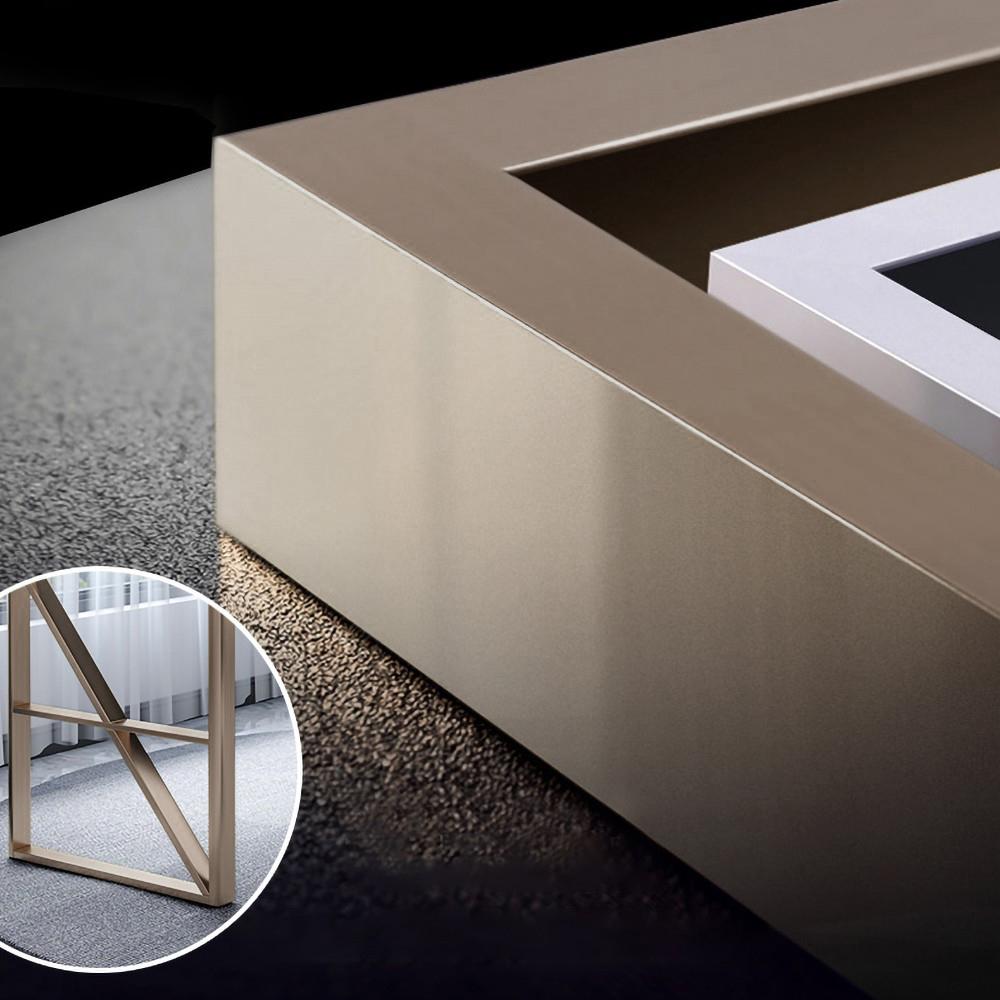 Modern 63" Black L-Shaped Desk Corner Computer Desk with Cabinet & Rich Storage in Gold