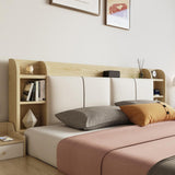 Multi-Storage Cal King Ottoman Bed with Drawers and Bookcase Headboard