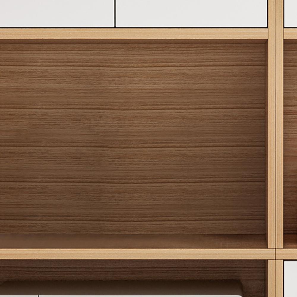 Farmhouse Sideboard Cabinet Kitchen Shelf in Natural for Microwave