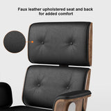 Modern Black Home Office Chair Upholstered Swivel Task Office Chair Height