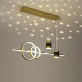 Geometric Black Kitchen Island light Starry Reflection Hanging Light 3-Way Dimmable