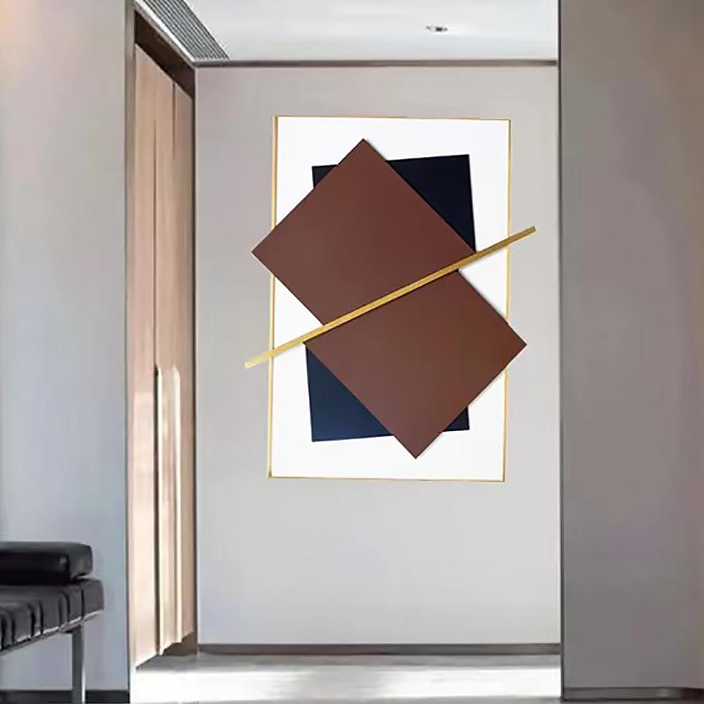 Modern Light Luxury Geometric Abstract Patterns Hanging Metal Wall Decor