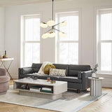 Modern White Fluted Side Table Round Wood End Table with Unique Design