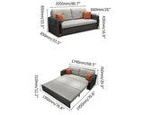 77" Contemporary Full Sleeper Sofa Bed Convertible Sofa with Storage
