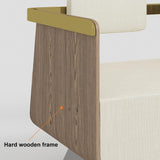 Black Modern Accent Chair Upholstered Cotton & Linen Accent Chair