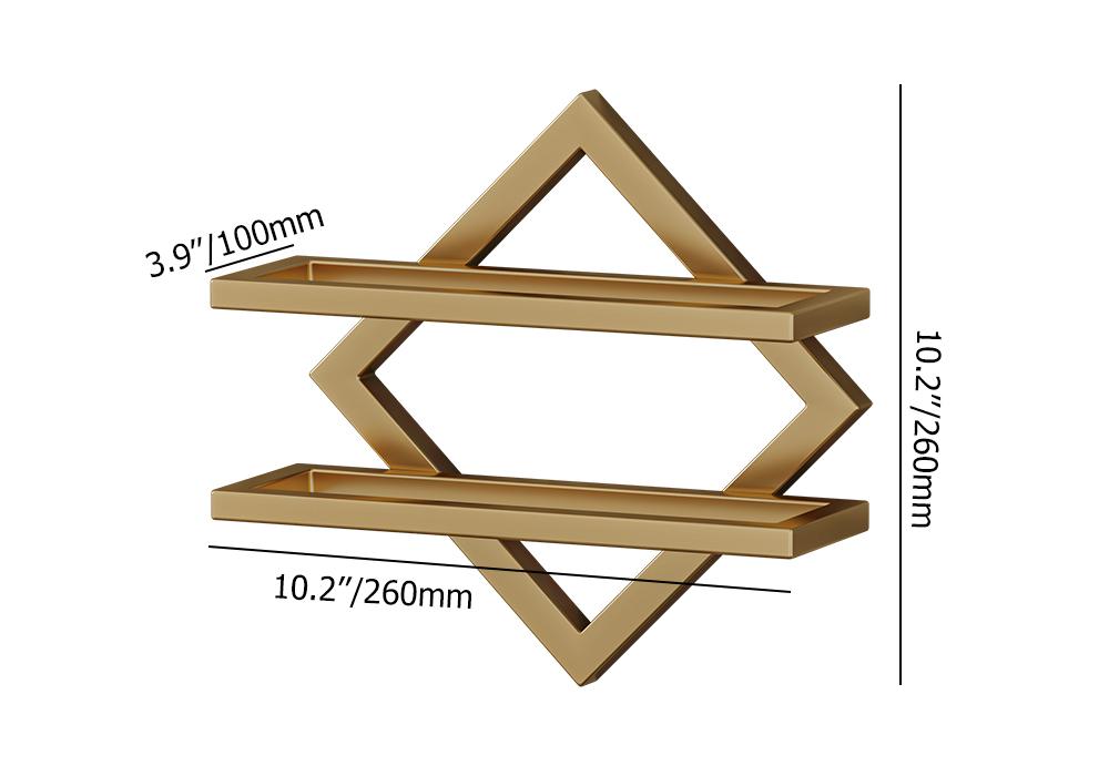 Gold Wall Mounted Wine Bottle Rack 6 Piece 12 Bottle Metal Hanging Wine Rack