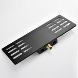 Modern Waterfall Wall Mounted Bathroom Sink Faucet Single Handle in Black