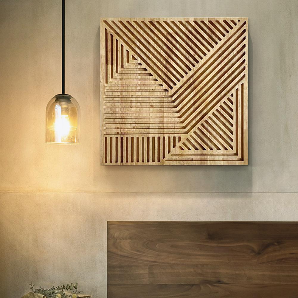 Farmhouse Wood Wall Decor Geometric Home Wall Accent
