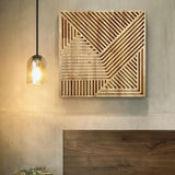 Farmhouse Wood Wall Decor Geometric Home Wall Accent