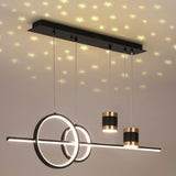 Geometric Black Kitchen Island light Starry Reflection Hanging Light 3-Way Dimmable
