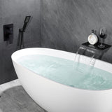 Solid Brass Single Handle Wall Mount Tub Faucet in Brushed Gold