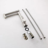 Brushed Nickel Deck-Mount Retractable Pot Filler Kitchen Faucet 1-Lever Stainless Steel