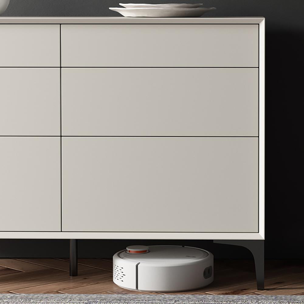 47.2" Minimalist Off White Dresser Accent 6-Drawer Cabinet