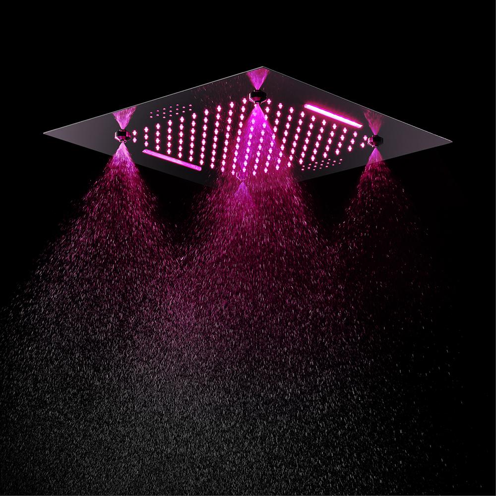 Wall-Mounted 20" Music Shower System Rainfall 5 Functions Thermostatic