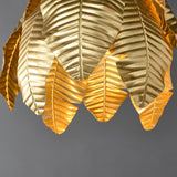 Glam Gold Leaf Chandelier Metal Leaves Pendant Light Lamp Fixture Living Room Bedroom
