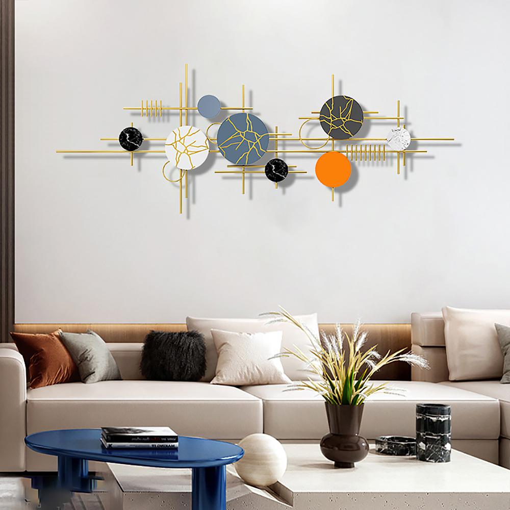 Modern Geometric Metal Wall Decor Overlapping Wall Background Art