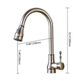 Twenk Single Handle Pullout Spray Kitchen Faucet Swirling Spout in Brushed Nickel