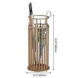 Chic Golden "Marble Pillar" Style Umbrella Stand in Metal