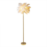 Pink Feather Gold Floor Lamp Unique Tree Standing Lamp