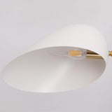 Modern 3-Light Geometric Semi Flush Mount Light Ceiling Lamp Fixture with White Shade