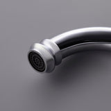 Karon Classic 1-Hole White Single Porcelain Lever Victorian Style Bathroom Sink Faucet in Polished Chrome Solid Brass