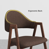 Gray Linen Upholstered Dining Chair Side Chair (Set of 2)