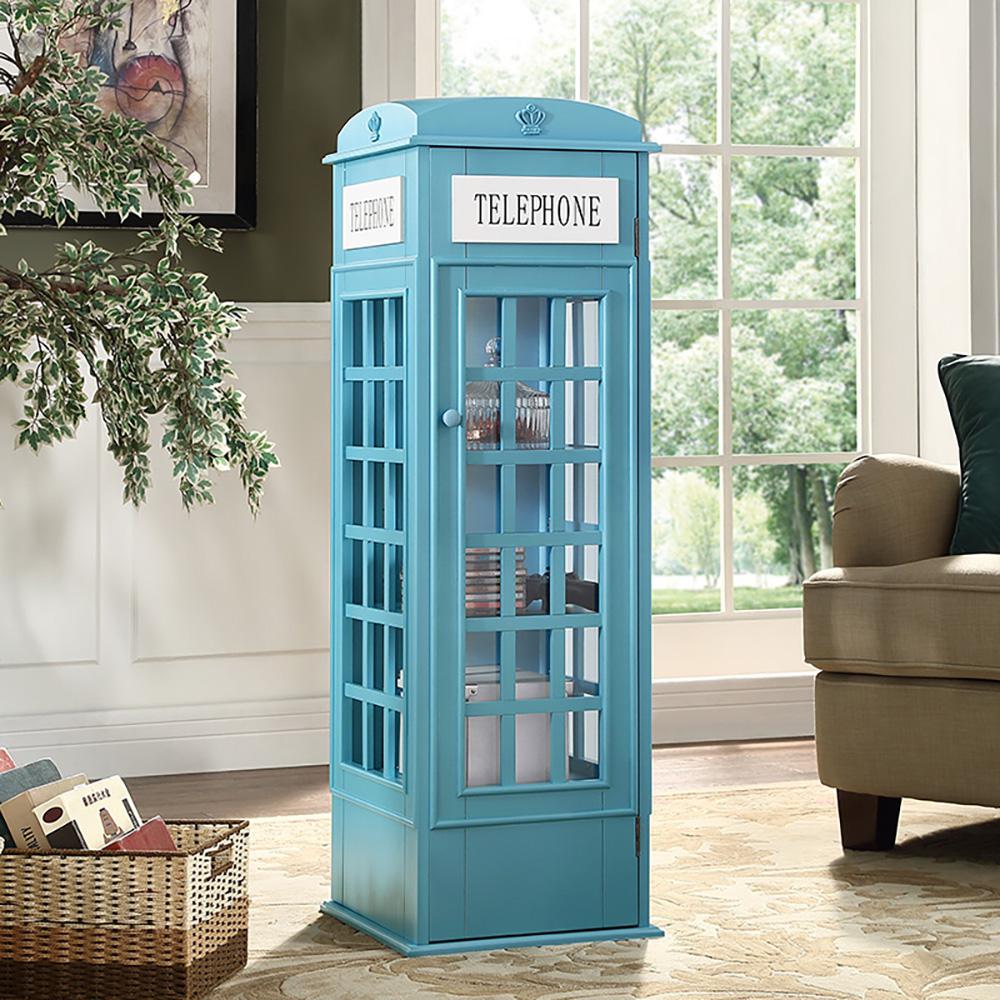 Phone Booth-Shaped Retro Kid's Bookcase England Style