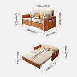 Velvet Full Sleeper Sofa Upholstered Convertible Modern Sofa with Storage