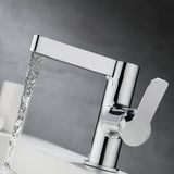 Modern Black Single Hole Bathroom Sink Faucet Intelligence Temperature Digital Display