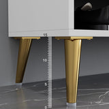Nordic Gray Shoe Cabinet 4 Shelves Entryway Shoe Cabinet