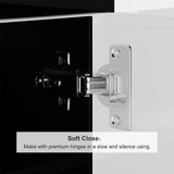 Aro Black Shoe Storage 18 Pairs Shoes Cabinet in Gold