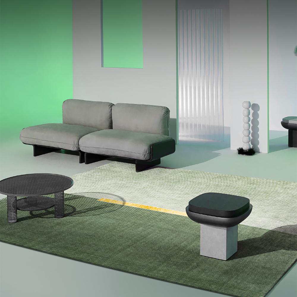 5' x 8' Rectangle Geomatric Contemporary Multipurpose Green Area Rug