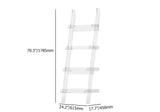 4-Shelf Ladder Bookshelf Modern Bookshelf Acrylic Clear Ladder Bookcase