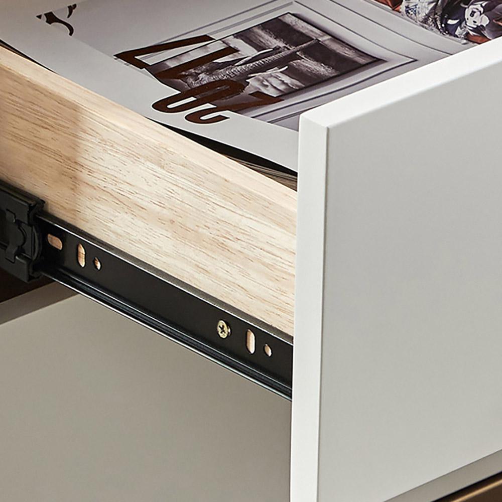 Gold Nightstand Black Bedroom Nightstand with 2 Drawers Square Bedside Table