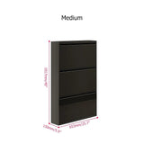 Modern Steel Slim Narrow Shoe Storage Cabinets Wall Mounted Black/White