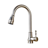 Twenk Single Handle Pullout Spray Kitchen Faucet Swirling Spout in Brushed Nickel