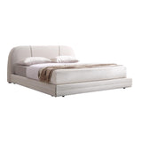 Modern King Upholstered Platform Bed Low Profile Cloud Bed
