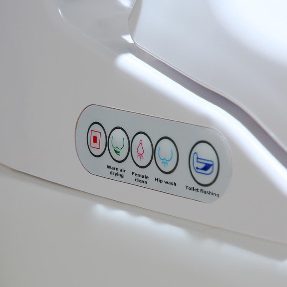 Modern Smart One-Piece 1.28 GPF Floor Mounted Elongated Toilet and Bidet with Seat