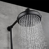 Industrial Style Wall-Mounted Shower System 2-function in Black